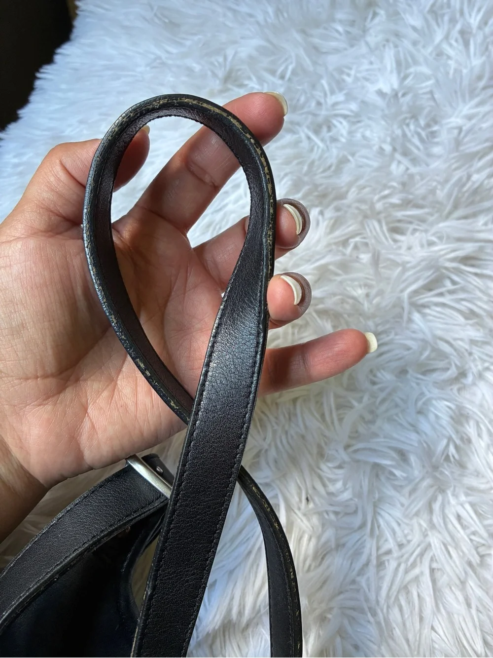 Coach 9135 Vintage Hippie Flap Slim Crossbody Shoulder Bag Black Leather 🖤 - Picture 16 of 16